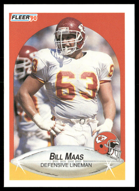 Bill Maas 1990 Fleer #203a Kansas City Chiefs