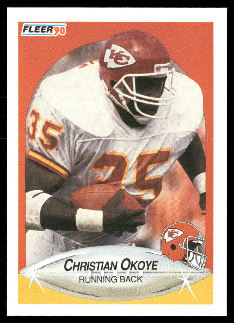Christian Okoye 1990 Fleer #206b Kansas City Chiefs