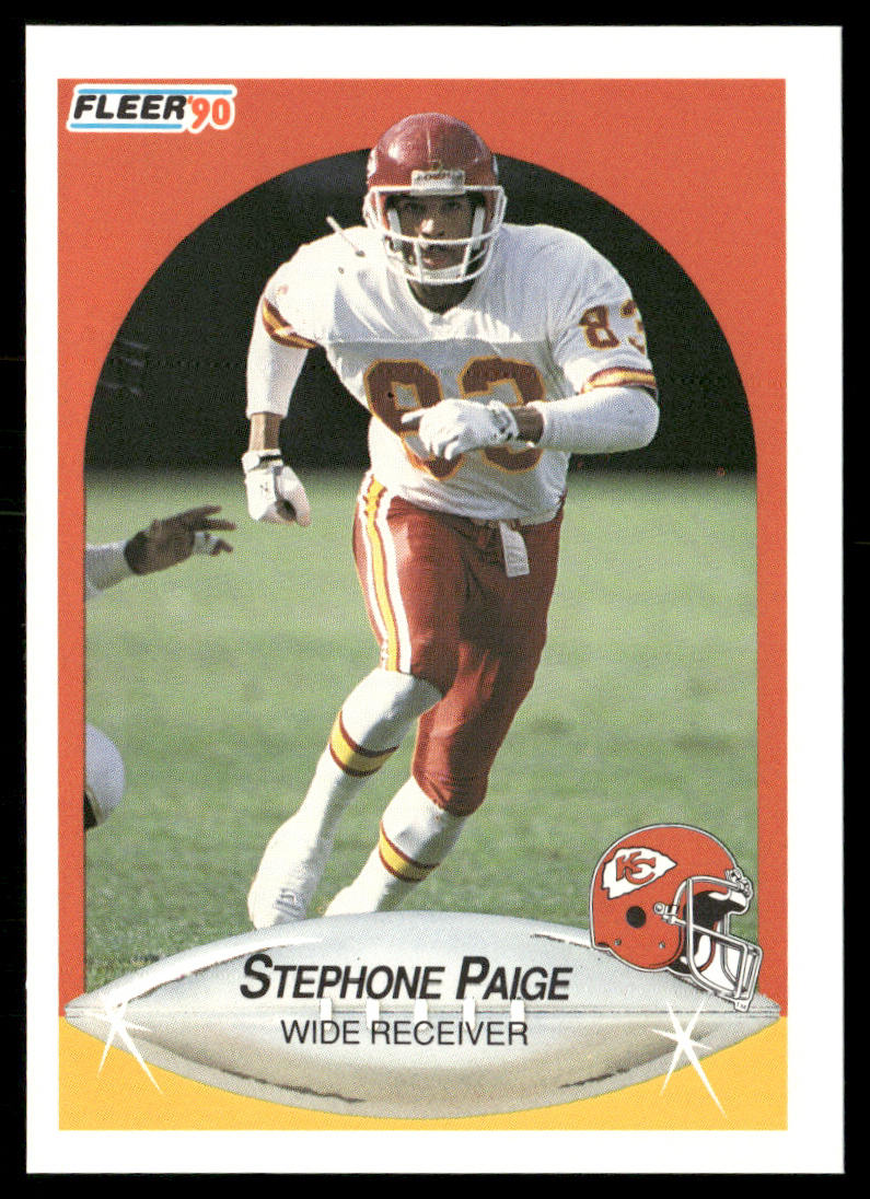 Stephone Paige 1990 Fleer #207a Kansas City Chiefs