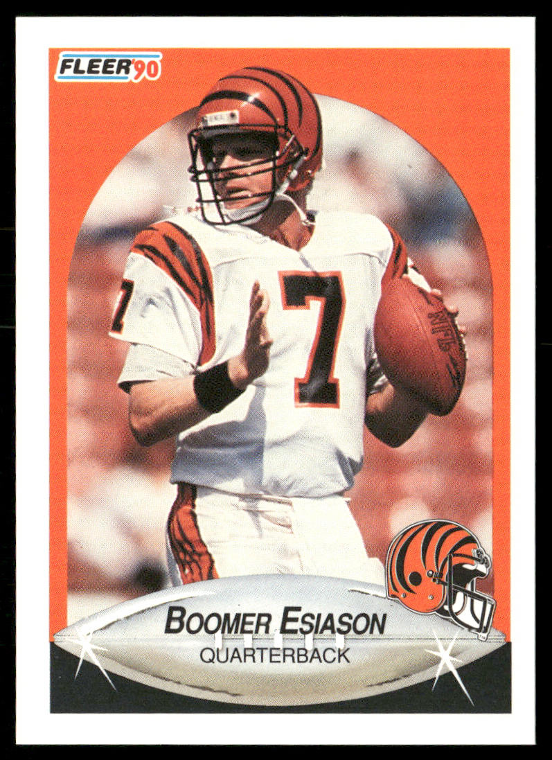 Boomer Esiason 1990 Fleer #214a Cincinnati Bengals