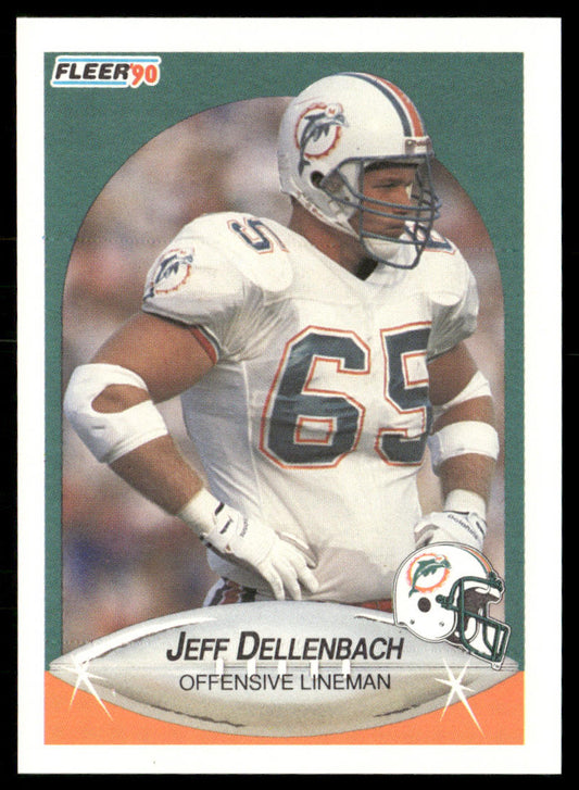 Jeff Dellenbach 1990 Fleer #238 RC Miami Dolphins