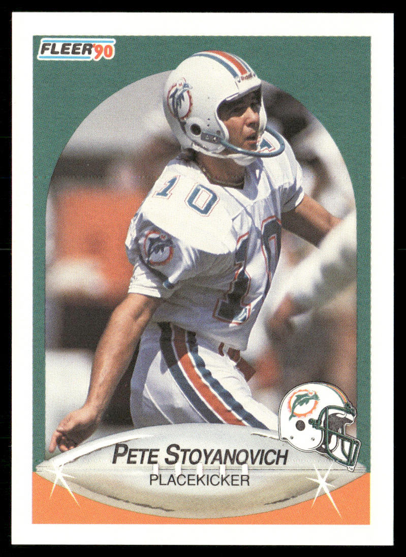 Pete Stoyanovich 1990 Fleer #248 RC Miami Dolphins