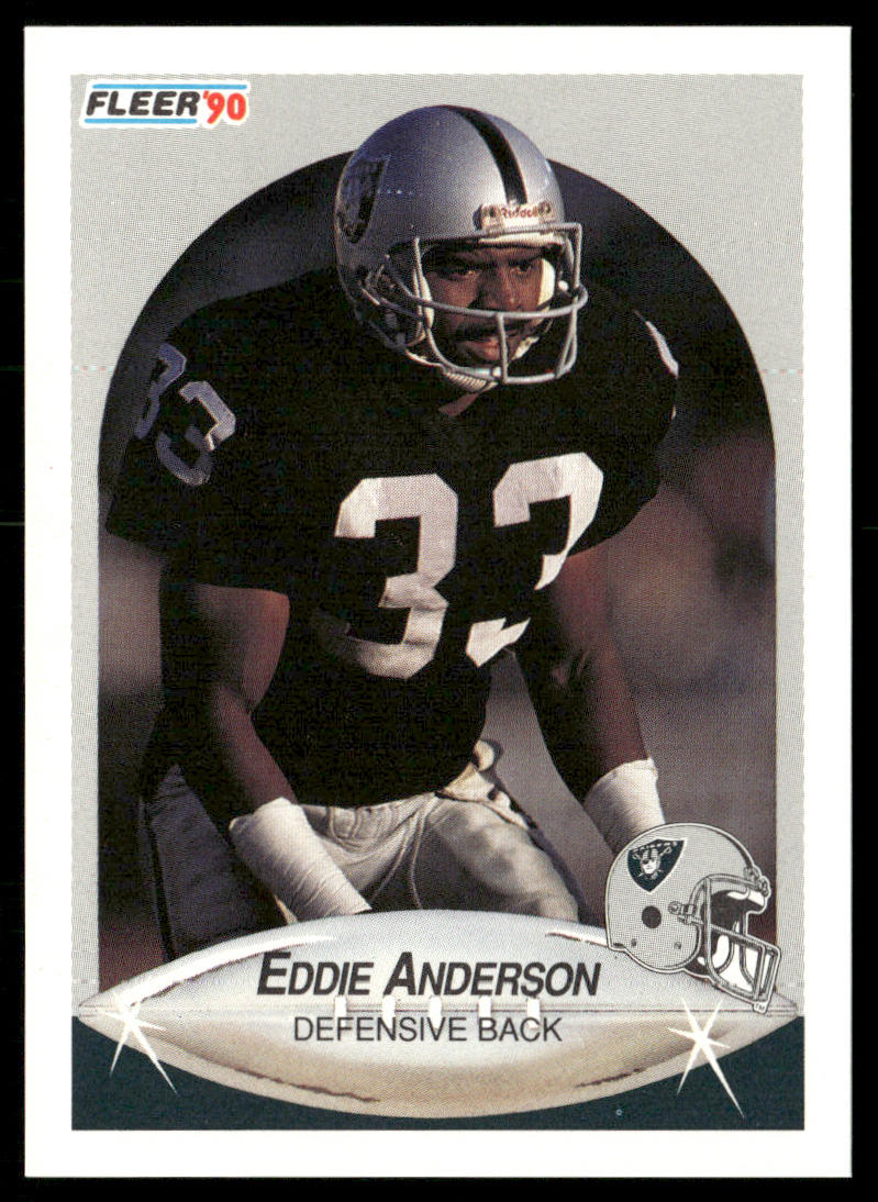 Eddie Anderson 1990 Fleer #250 RC Los Angeles Raiders