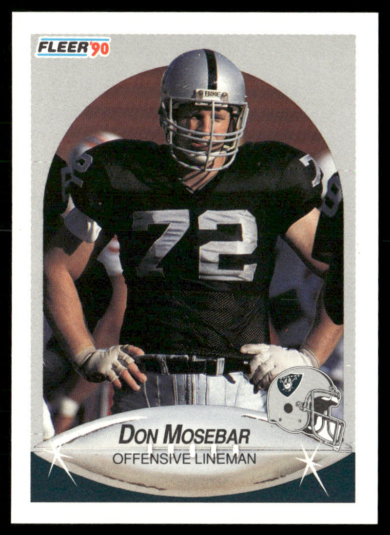Don Mosebar 1990 Fleer #258 Los Angeles Raiders