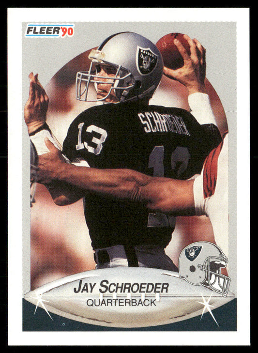 Jay Schroeder 1990 Fleer #259 Los Angeles Raiders