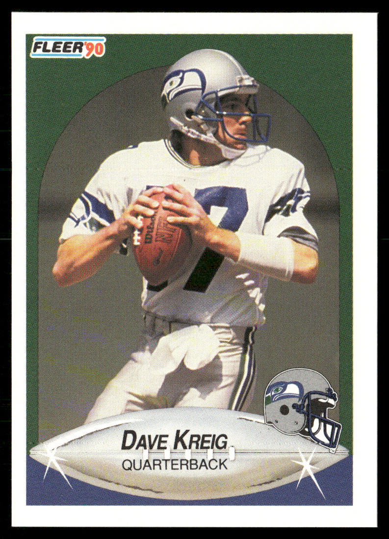 Dave Krieg 1990 Fleer #269 Seattle Seahawks