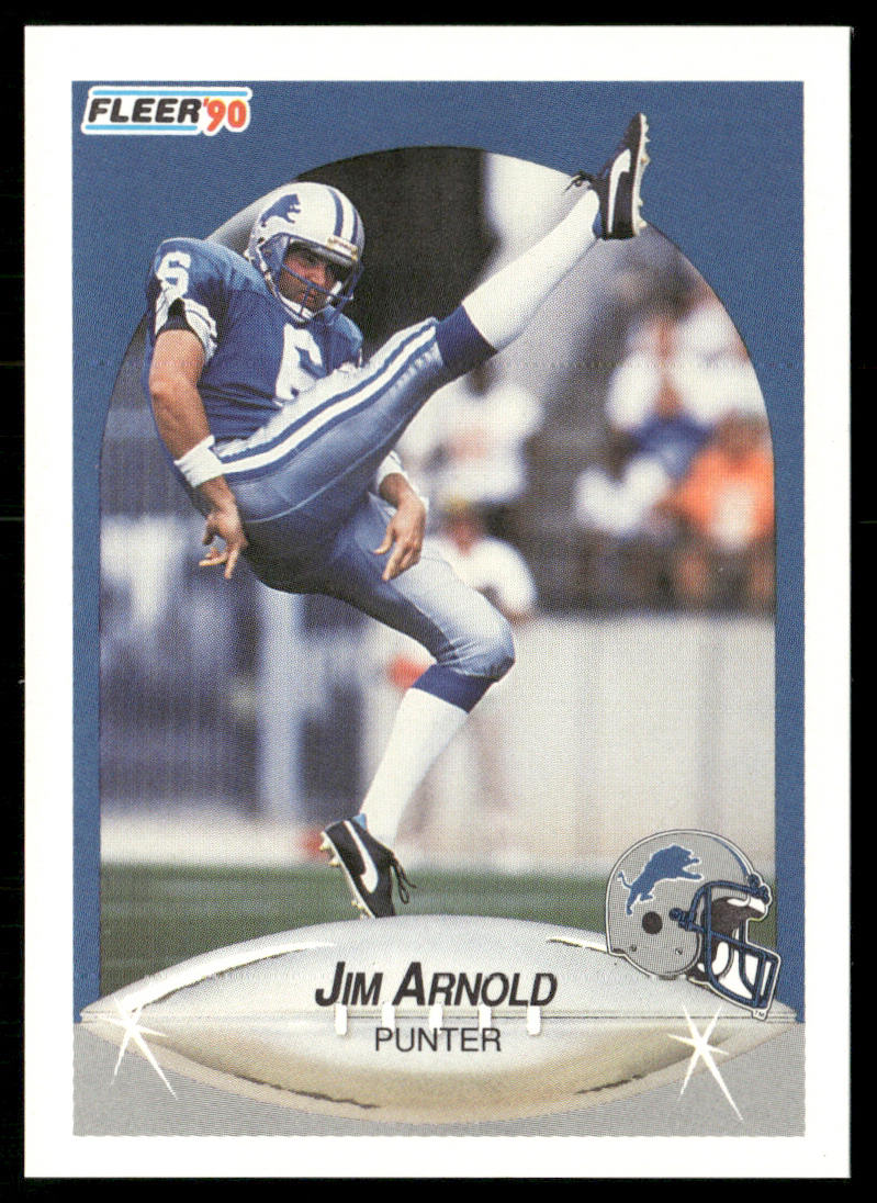Jim Arnold 1990 Fleer #275 Detroit Lions
