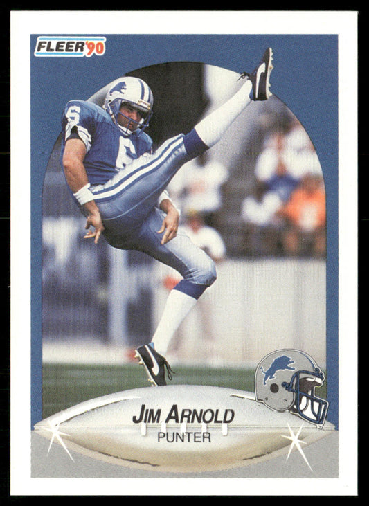 Jim Arnold 1990 Fleer #275 Detroit Lions