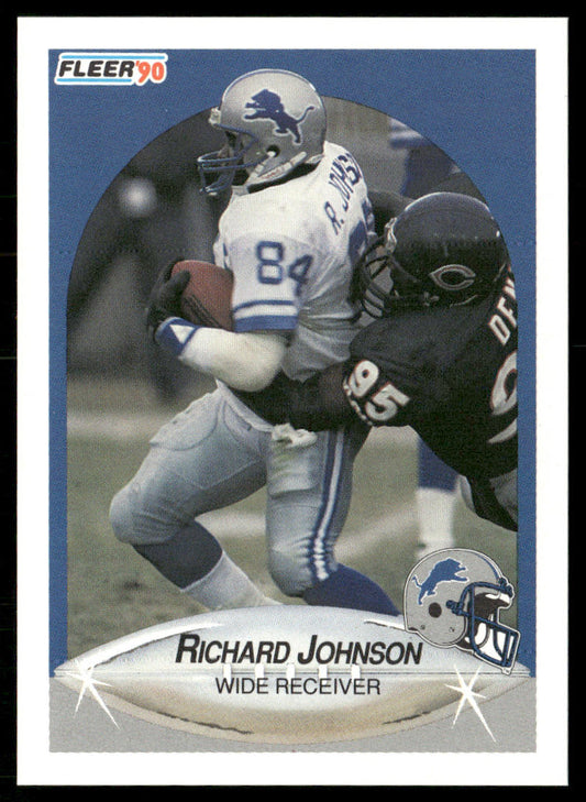 Richard Johnson 1990 Fleer #281 RC Detroit Lions
