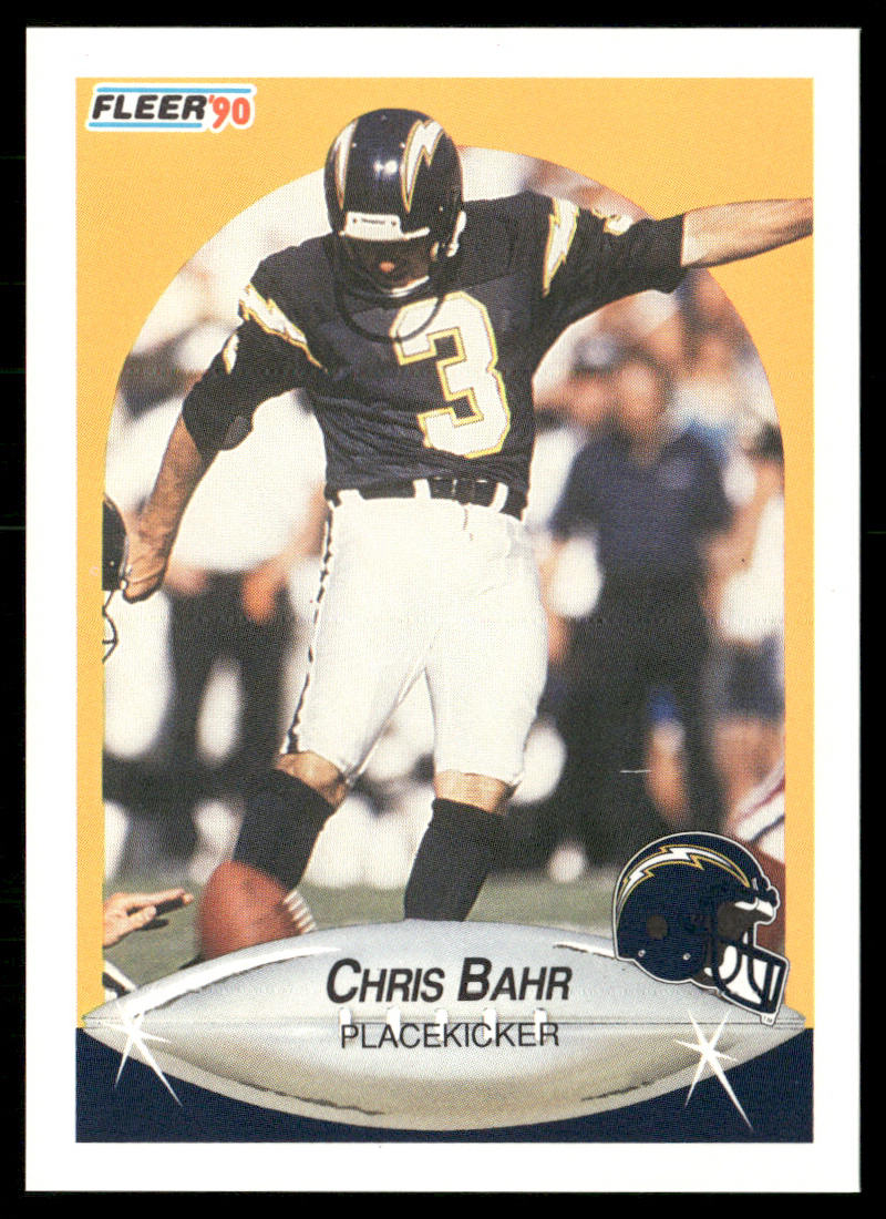 Chris Bahr 1990 Fleer #303 San Diego Chargers