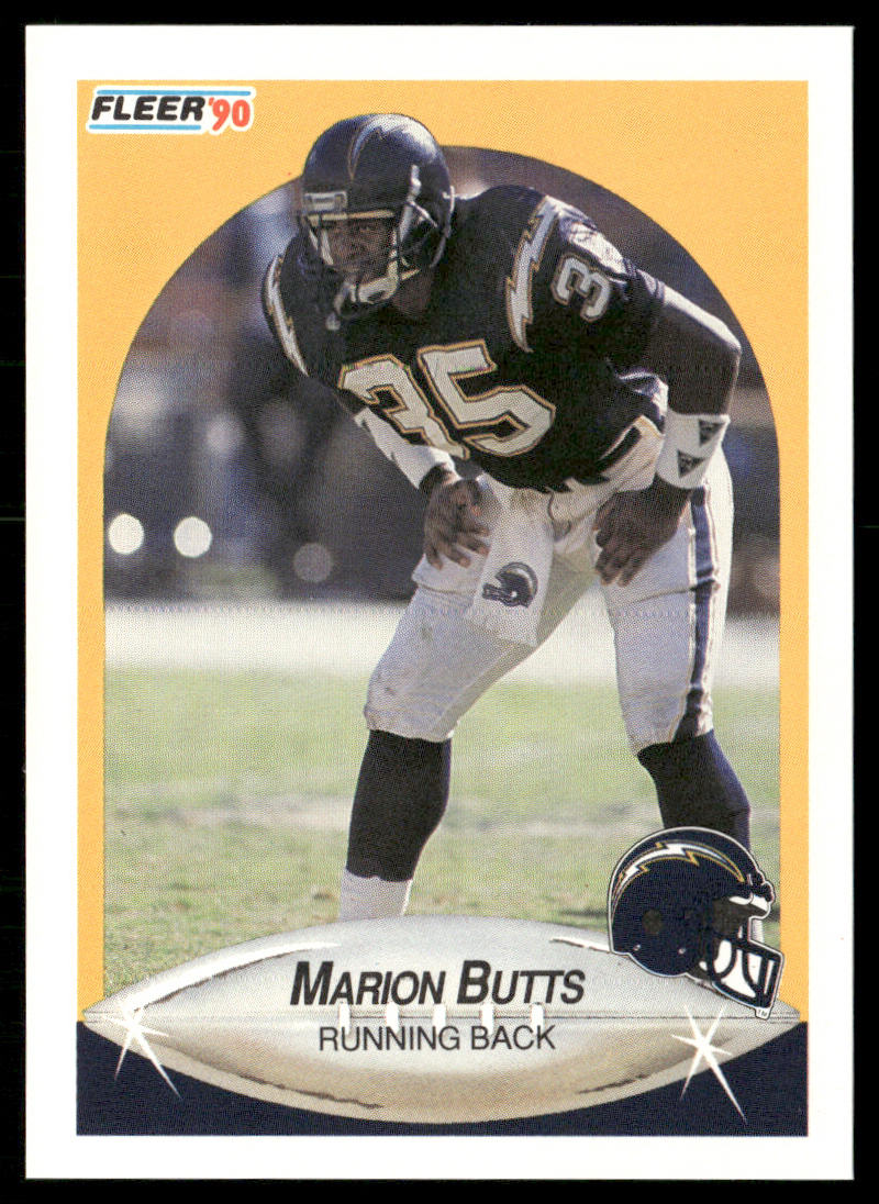 Marion Butts 1990 Fleer #305 San Diego Chargers