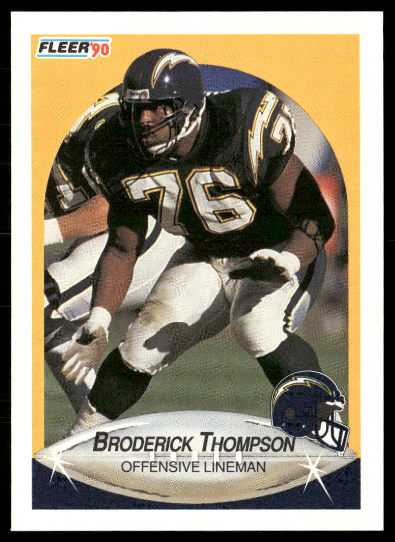 Broderick Thompson 1990 Fleer #315 RC San Diego Chargers