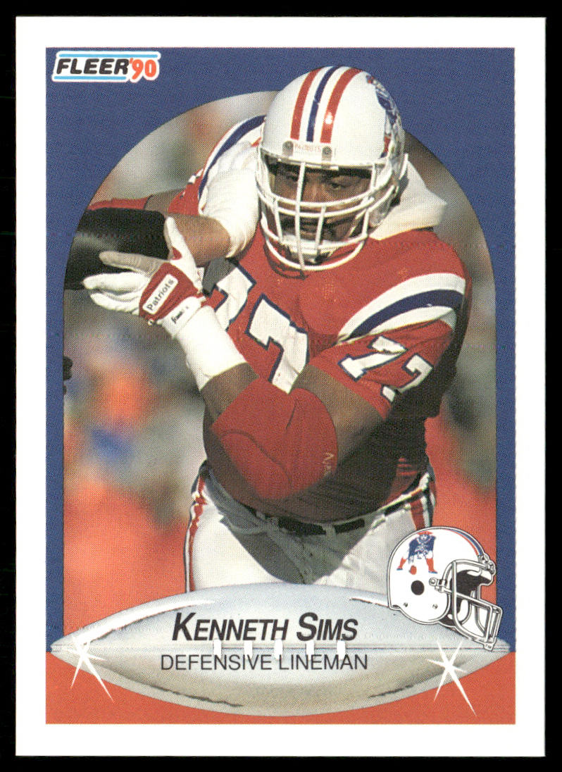 Kenneth Sims 1990 Fleer #327 New England Patriots