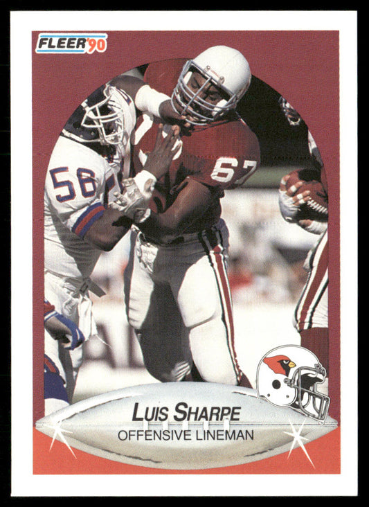 Luis Sharpe 1990 Fleer #338 Phoenix Cardinals