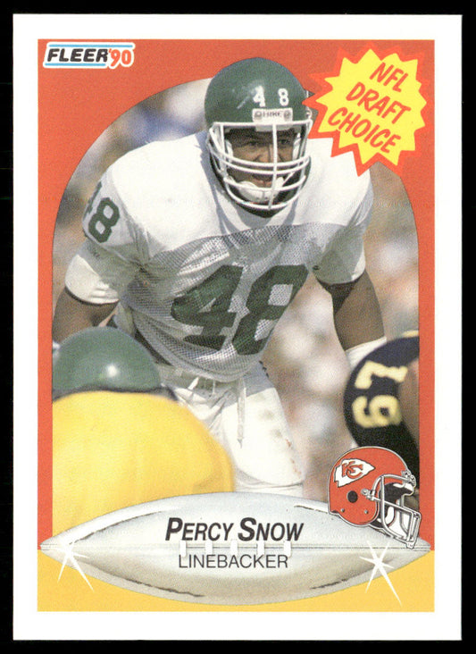 Percy Snow 1990 Fleer #342 RC Kansas City Chiefs