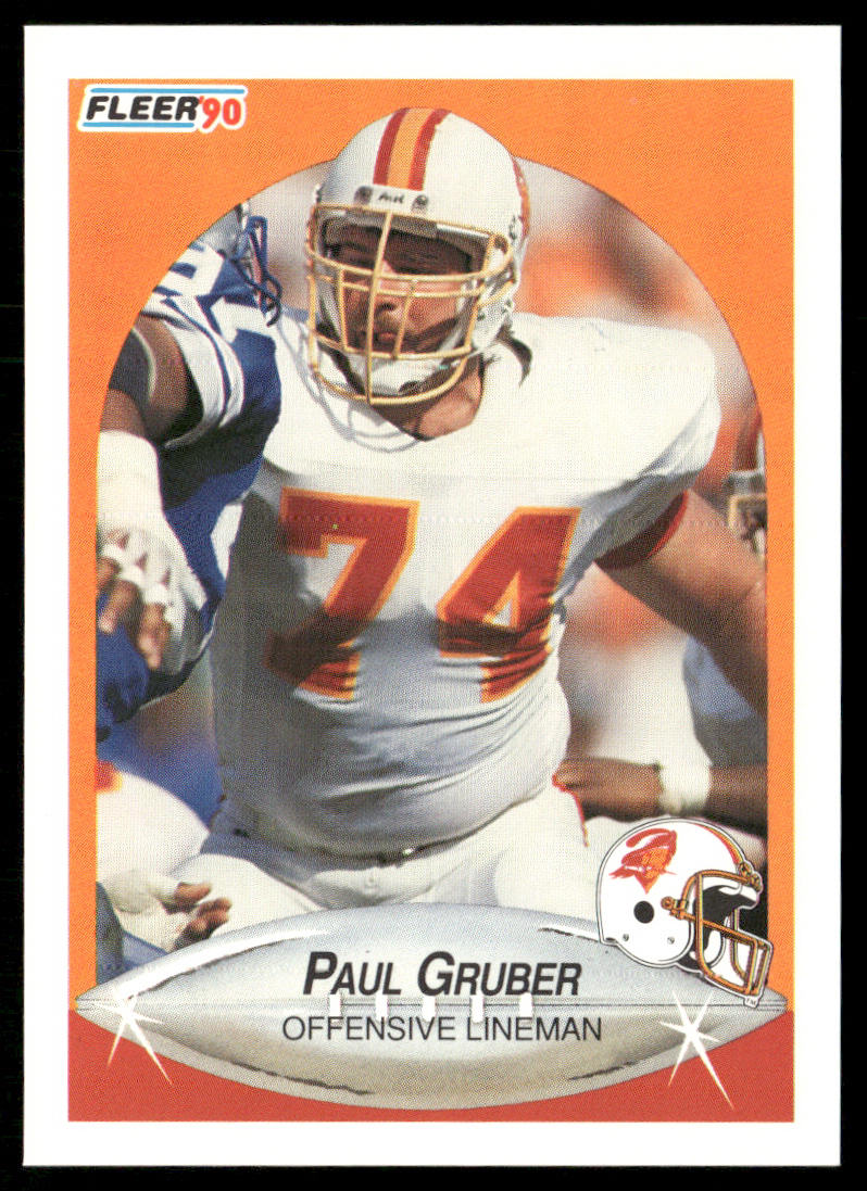 Paul Gruber 1990 Fleer #345 Tampa Bay Buccaneers
