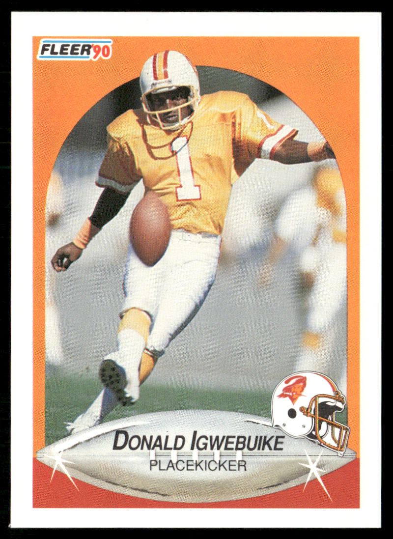 Donald Igwebuike 1990 Fleer #350 Tampa Bay Buccaneers