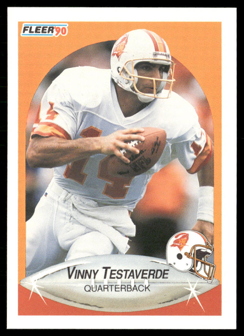 Vinny Testaverde 1990 Fleer #356 Tampa Bay Buccaneers
