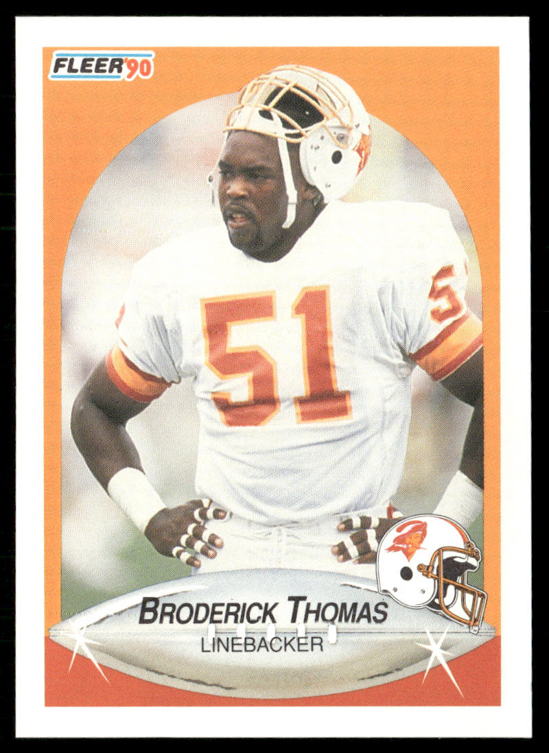 Broderick Thomas 1990 Fleer #357 Tampa Bay Buccaneers