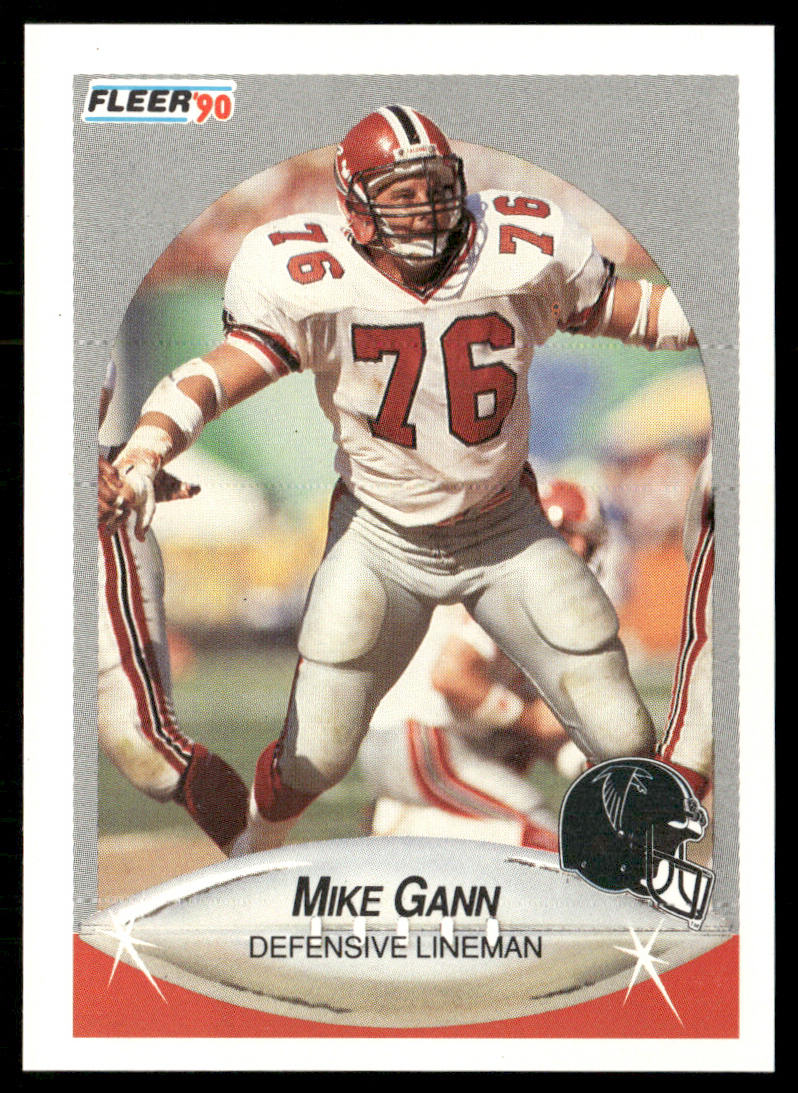 Mike Gann 1990 Fleer #377 Atlanta Falcons