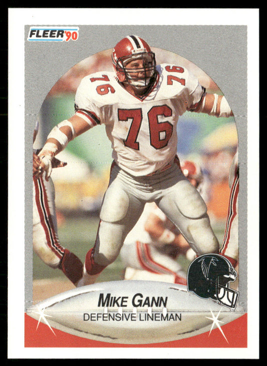 Mike Gann 1990 Fleer #377 Atlanta Falcons