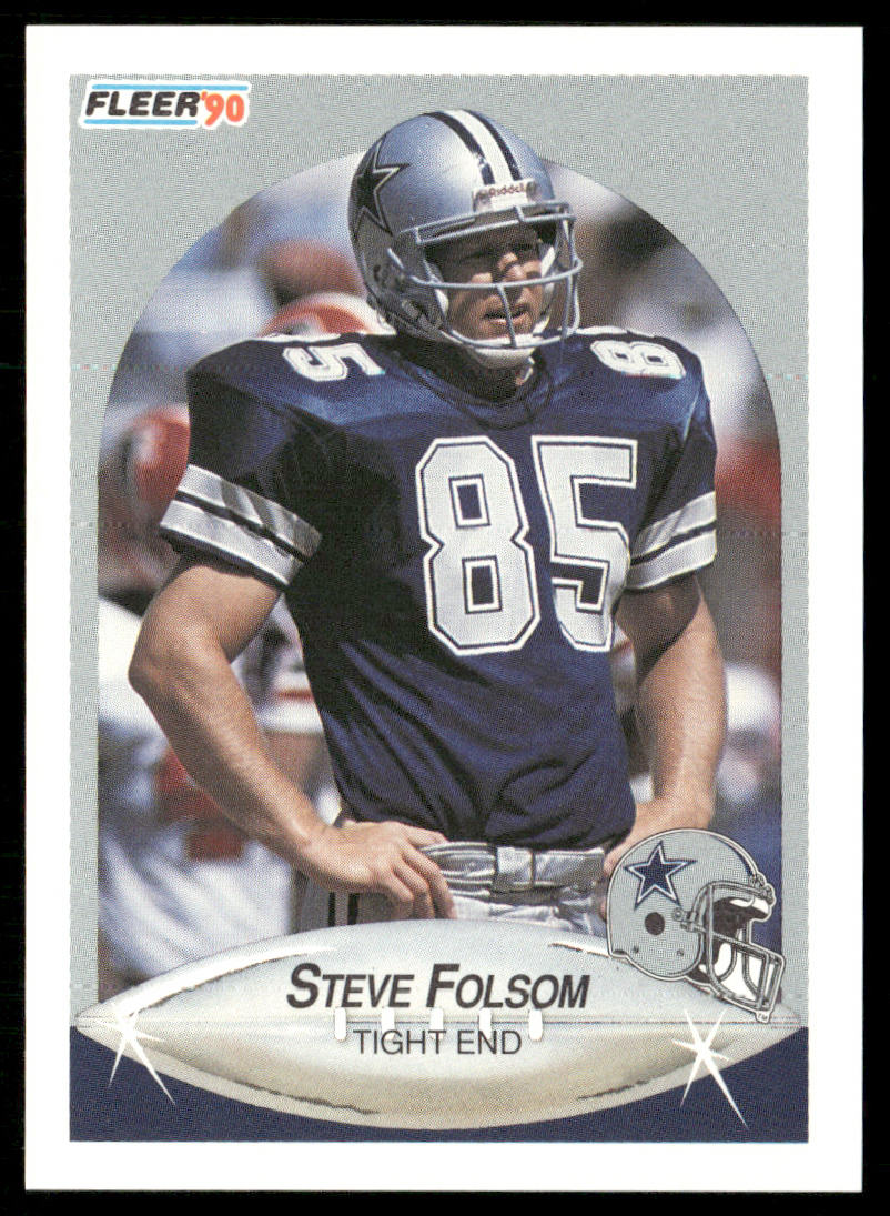 Steve Folsom 1990 Fleer #387 RC Dallas Cowboys