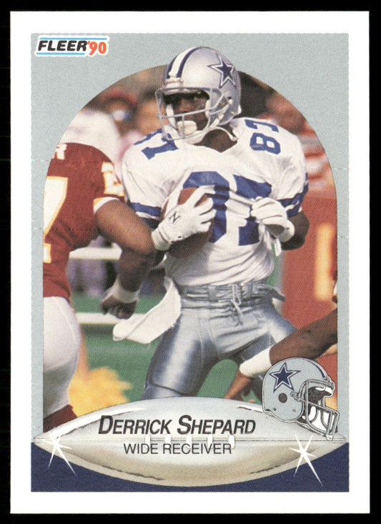 Derrick Shepard 1990 Fleer #395 RC Dallas Cowboys