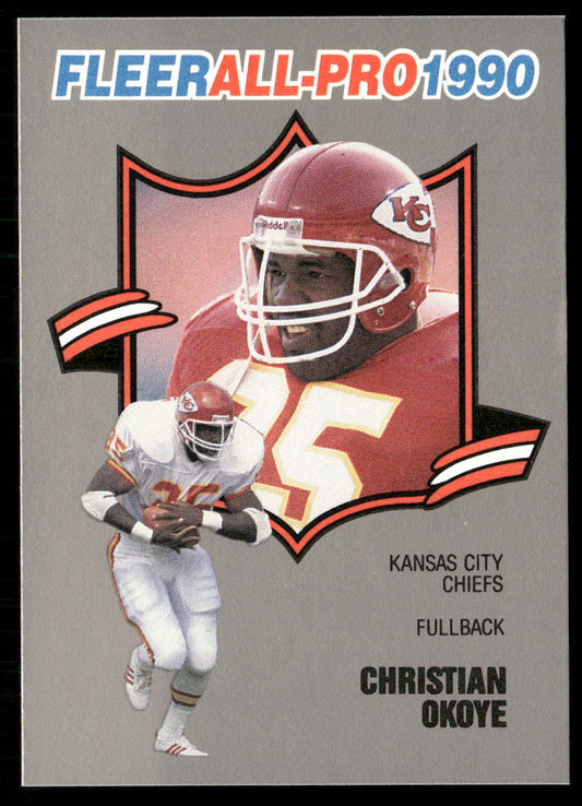 Christian Okoye 1990 Fleer All-Pro #5 Kansas City Chiefs