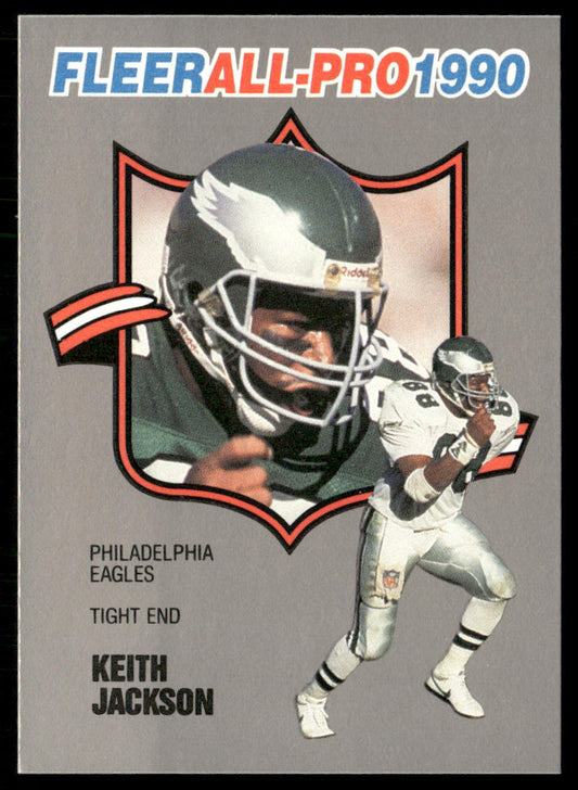 Keith Jackson 1990 Fleer All-Pro #3 Philadelphia Eagles