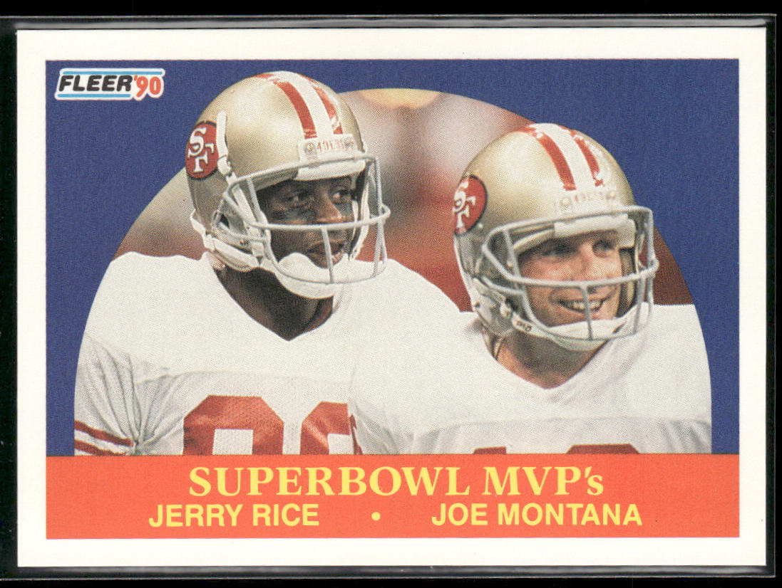 Superbowl MVP's (Jerry Rice / Joe Montana) MVP, CPC 1990 Fleer #397 49ers