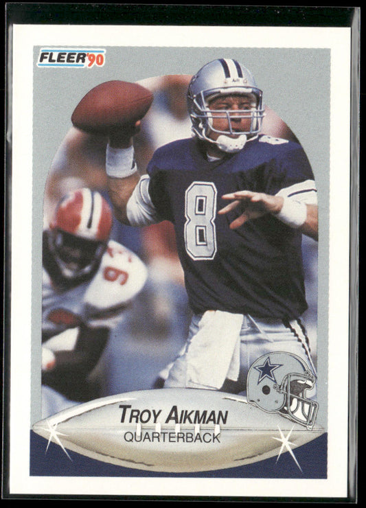 Troy Aikman 1990 Fleer #384 Dallas Cowboys