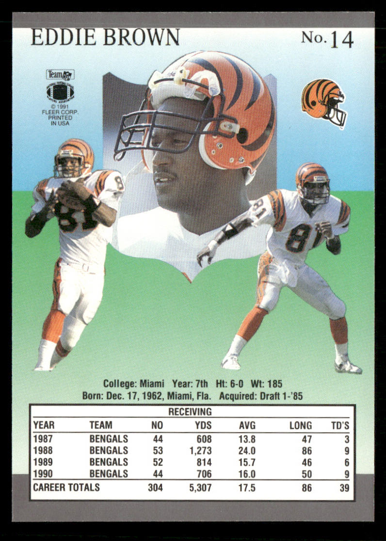 Eddie Brown 1991 Ultra #14 Cincinnati Bengals