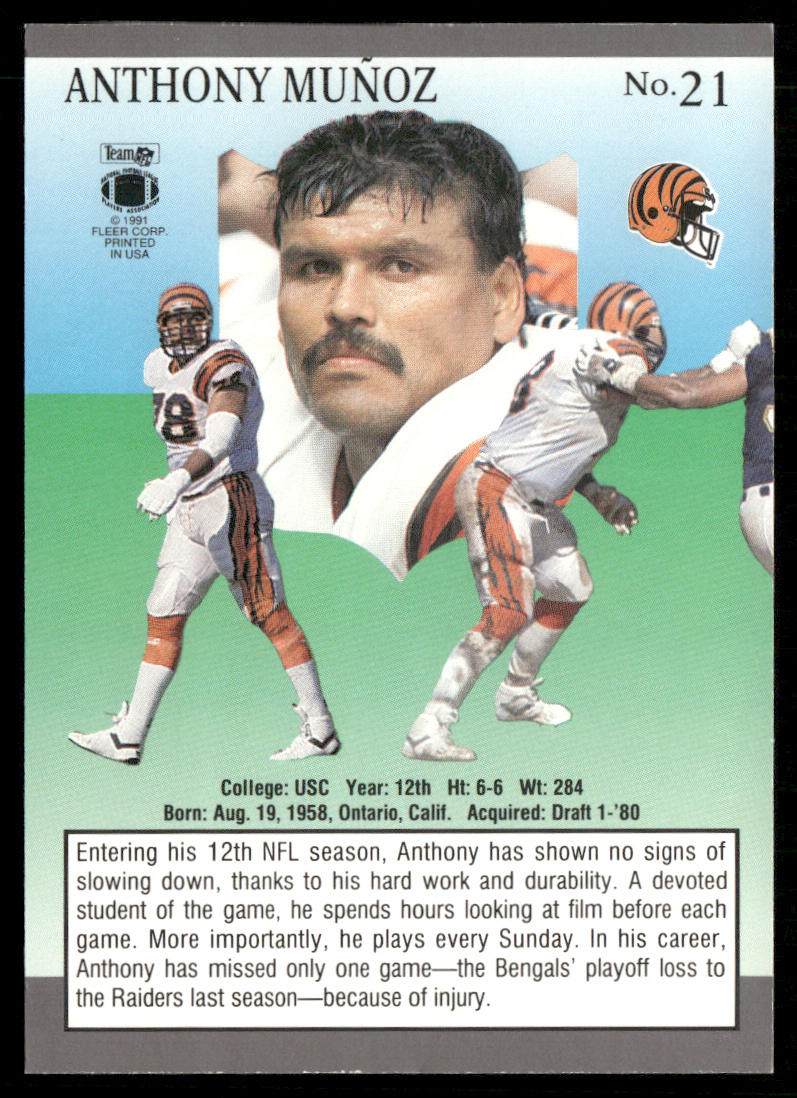 Anthony Munoz 1991 Ultra #21 Cincinnati Bengals