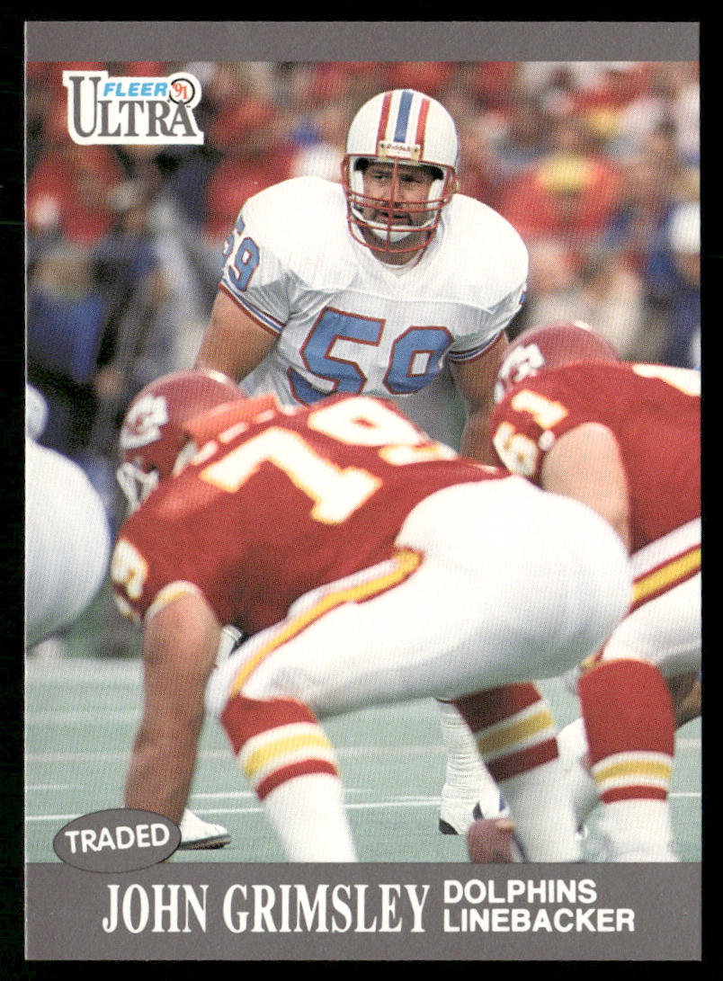 John Grimsley 1991 Ultra #48b Miami Dolphins