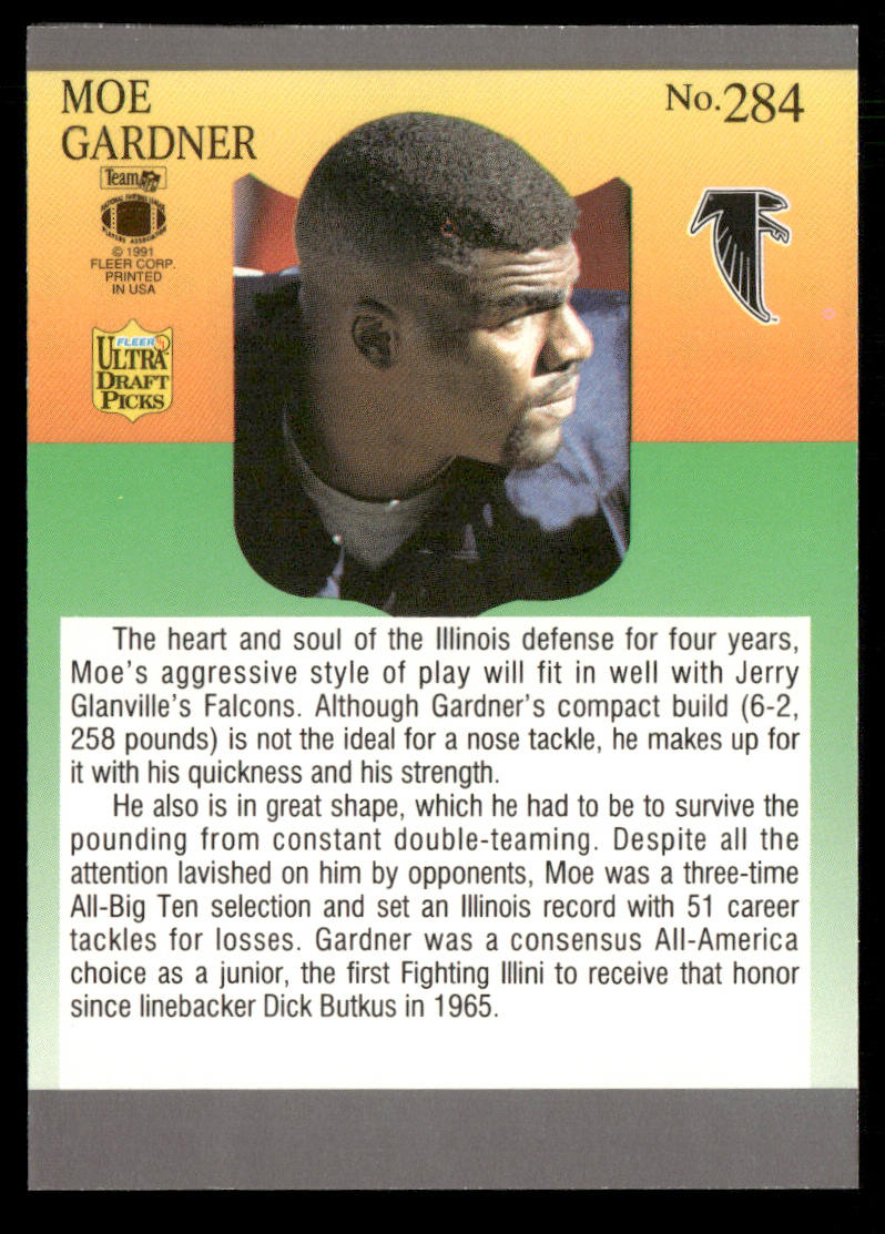 Moe Gardner 1991 Ultra #284 RC Atlanta Falcons