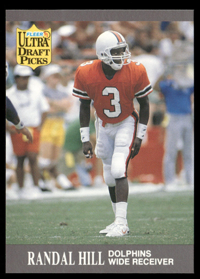 Randal Hill 1991 Ultra #286 RC Miami Dolphins