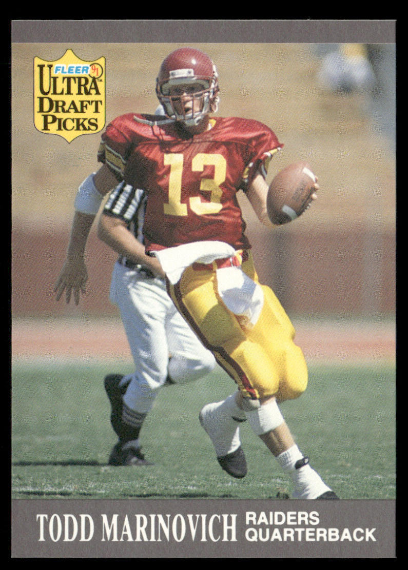Todd Marinovich 1991 Ultra #287 RC Los Angeles Raiders