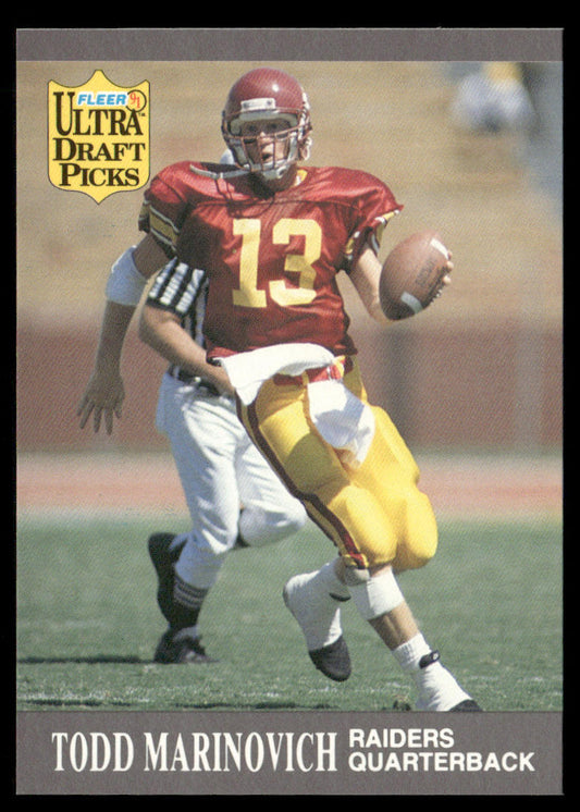 Todd Marinovich 1991 Ultra #287 RC Los Angeles Raiders