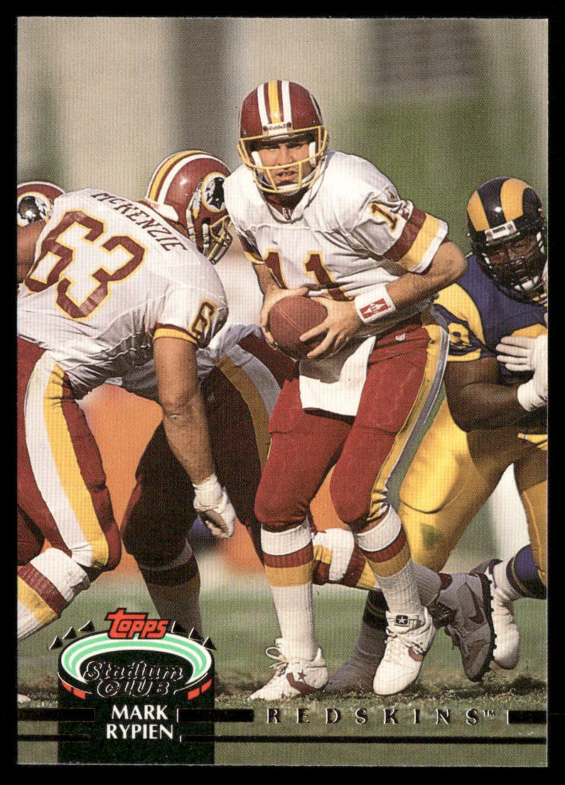 Mark Rypien 1992 Stadium Club #1 Washington Redskins