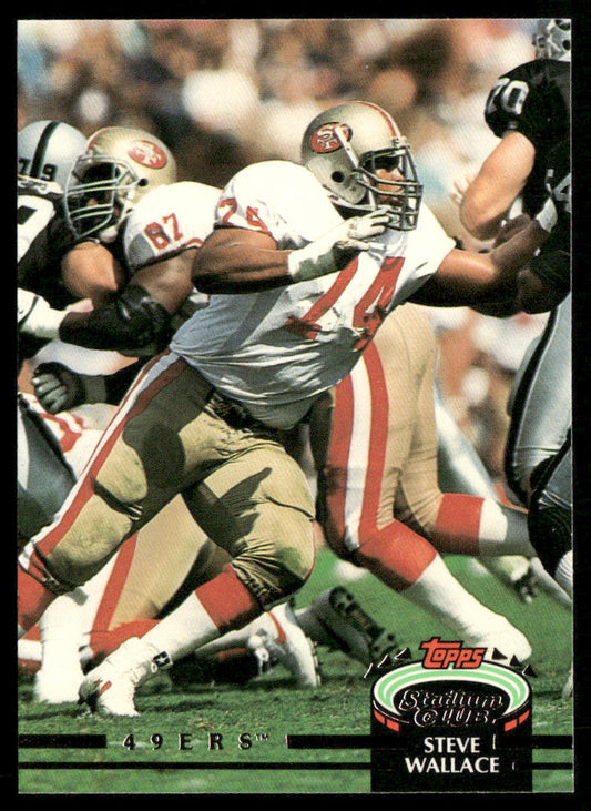 Steve Wallace 1992 Stadium Club #13 San Francisco 49ers