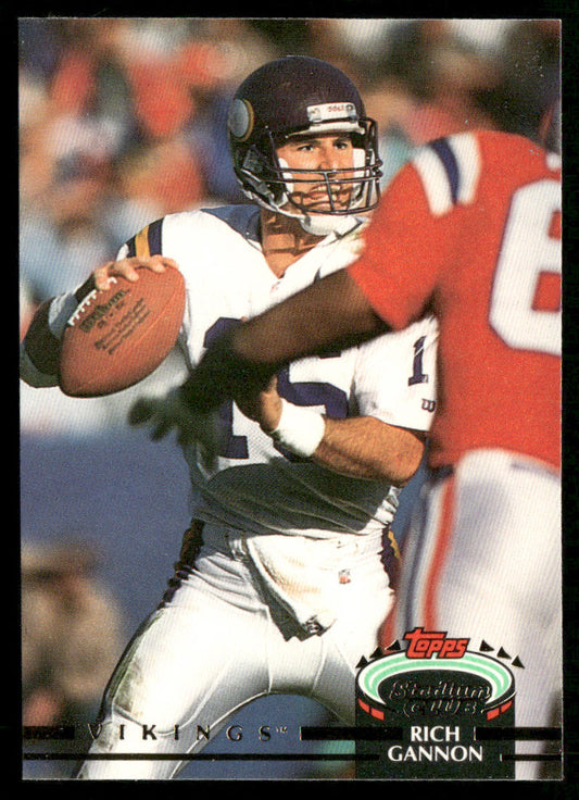 Rich Gannon 1992 Stadium Club #19 Minnesota Vikings