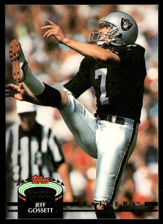 Jeff Gossett 1992 Stadium Club #39 Los Angeles Raiders