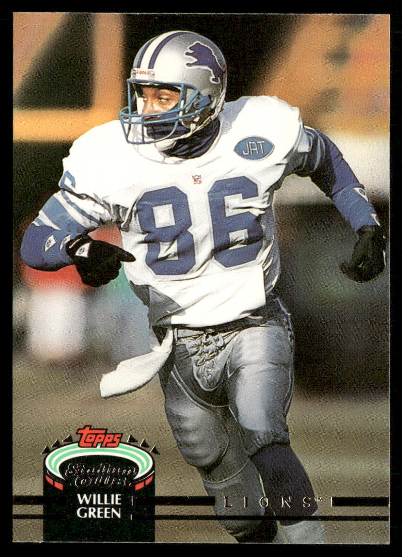 Willie Green 1992 Stadium Club #52 Detroit Lions