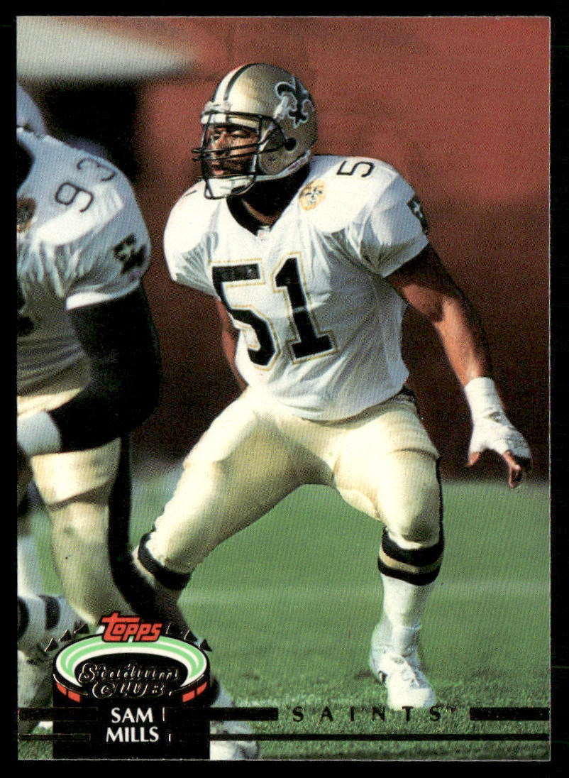 Sam Mills 1992 Stadium Club #57 New Orleans Saints