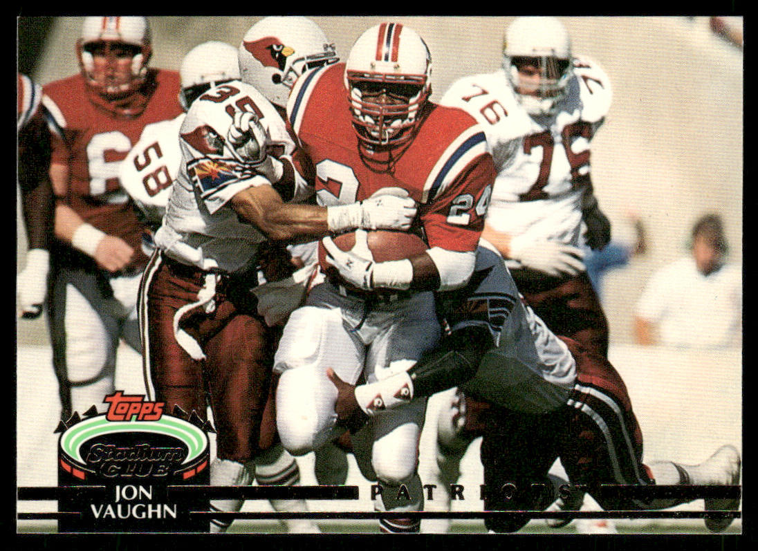Jon Vaughn 1992 Stadium Club #59 New England Patriots