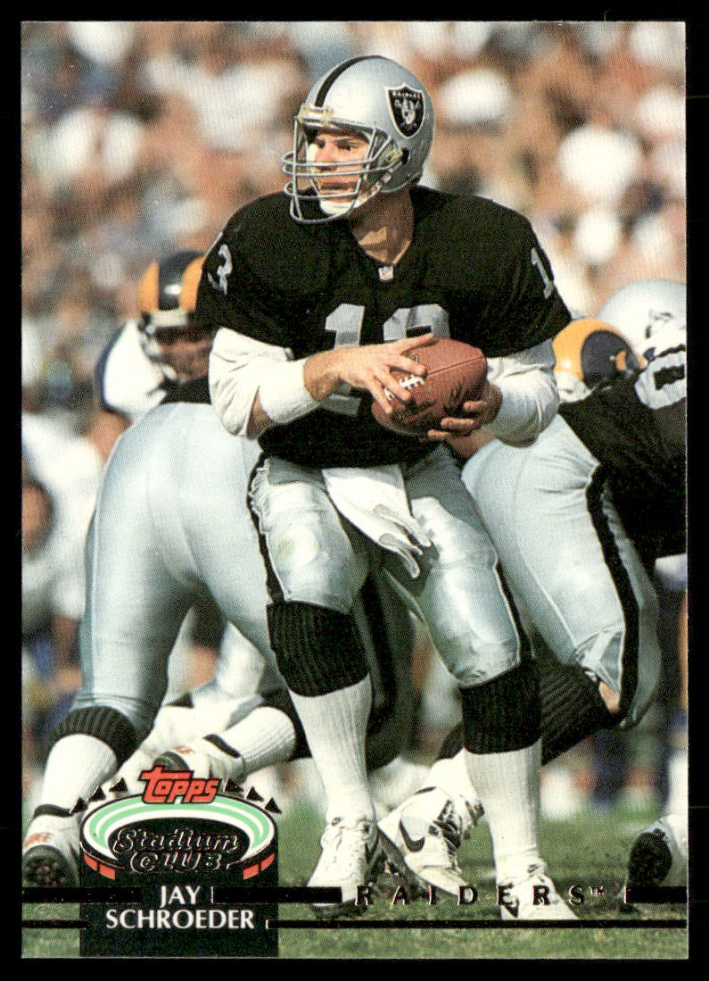 Jay Schroeder 1992 Stadium Club #77 Los Angeles Raiders