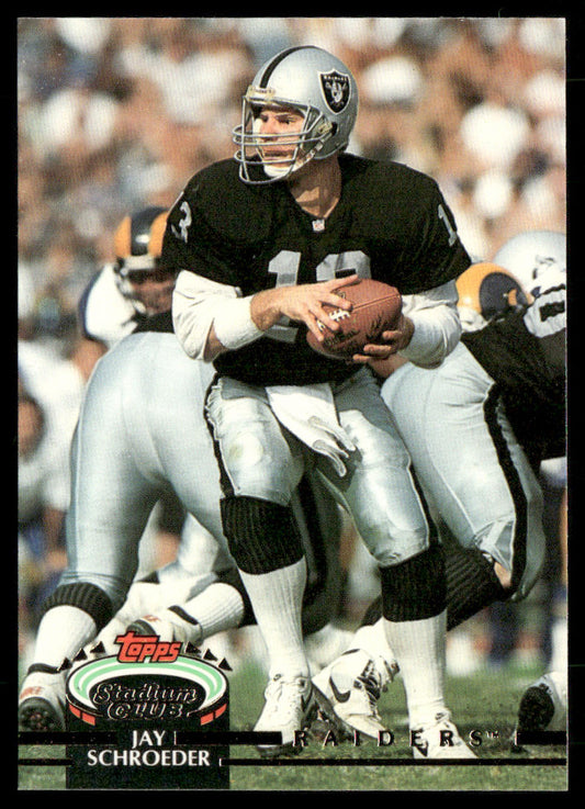 Jay Schroeder 1992 Stadium Club #77 Los Angeles Raiders