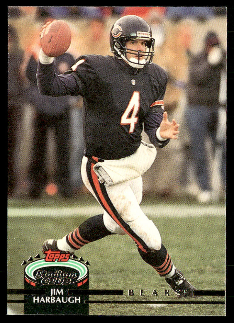 Jim Harbaugh 1992 Stadium Club #81 Chicago Bears