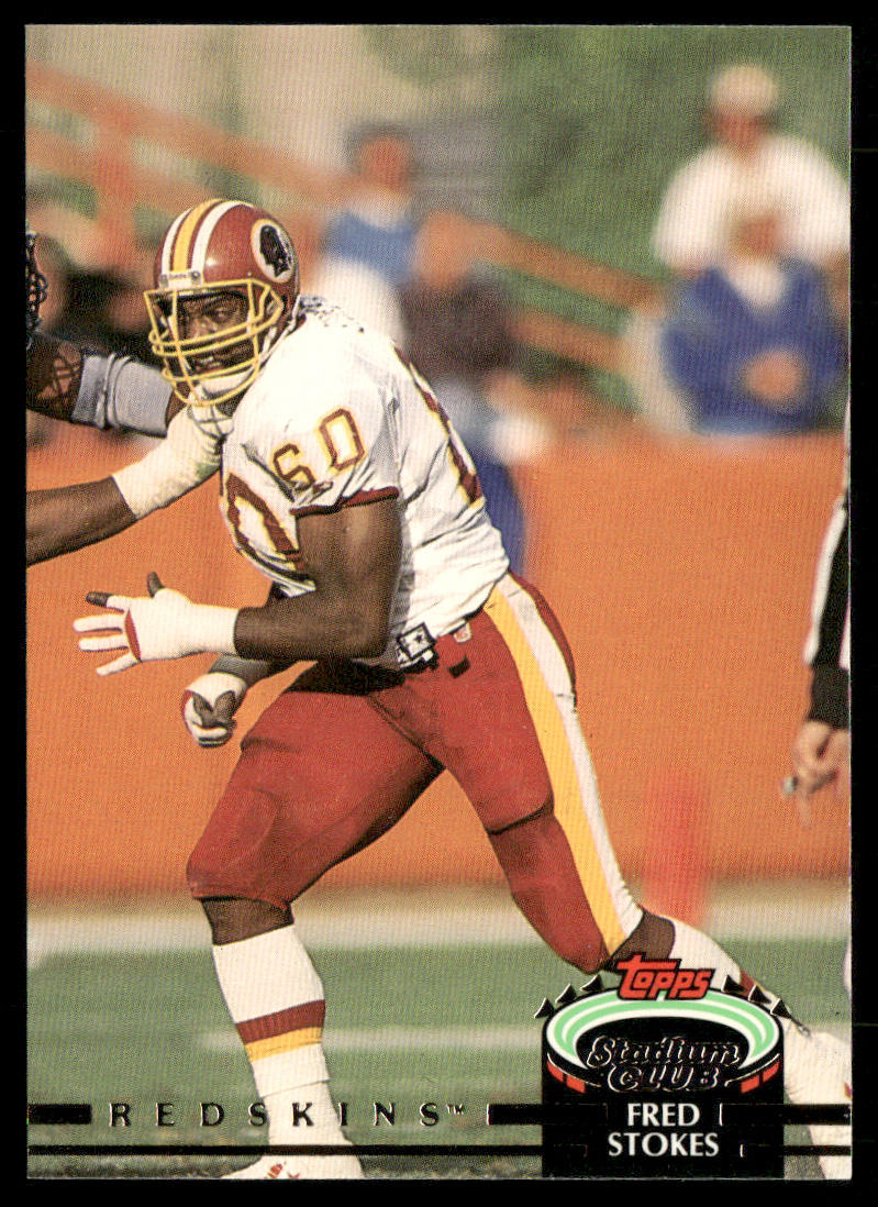 Fred Stokes 1992 Stadium Club #83 Washington Redskins