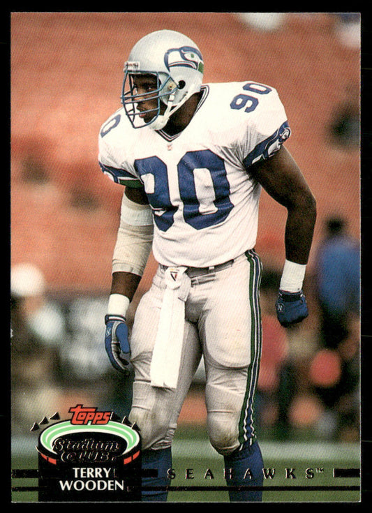 Terry Wooden 1992 Stadium Club #91 Seattle Seahawks